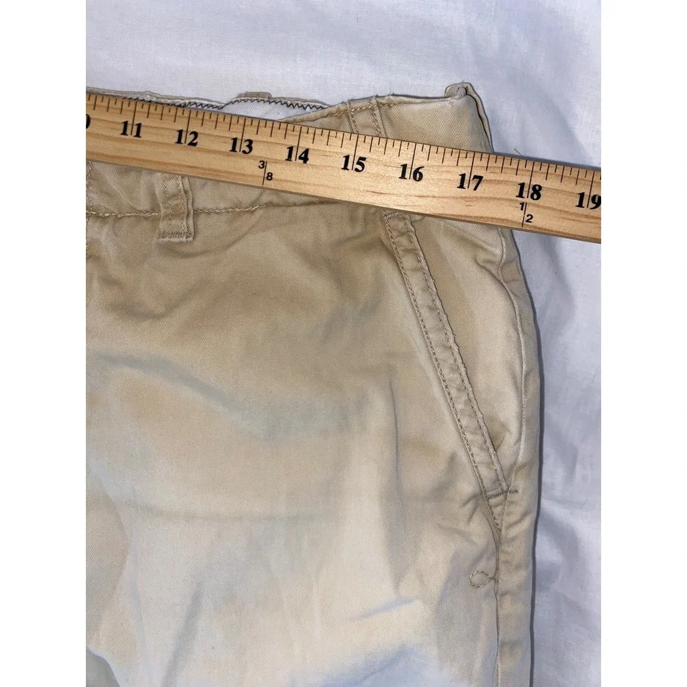 Polo‎ Ralph Lauren Chino Shorts Mens 35 Khaki Cotton Twill Flat Front Pony Logo